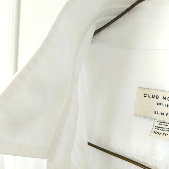 Club Monaco Slim Fit White dress shirt 100%Cotton (COPY) - Picture 7 of 7